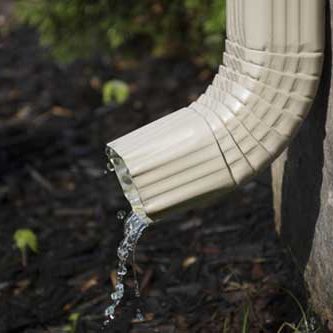 Downspout Disconnected to Save Water from the Creek